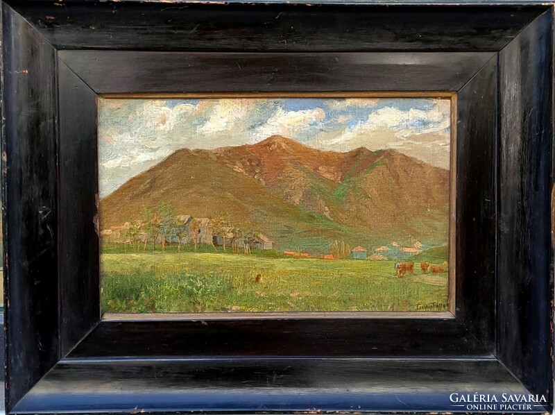 Pállya Carolus (1875-1948) : Hegyes táj