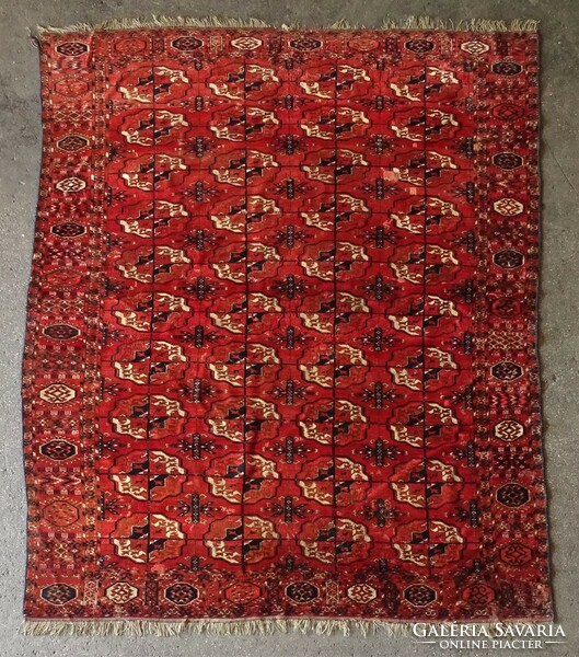 1K965 antique Afghan Persian rug burgundy blue 190 x 245 cm