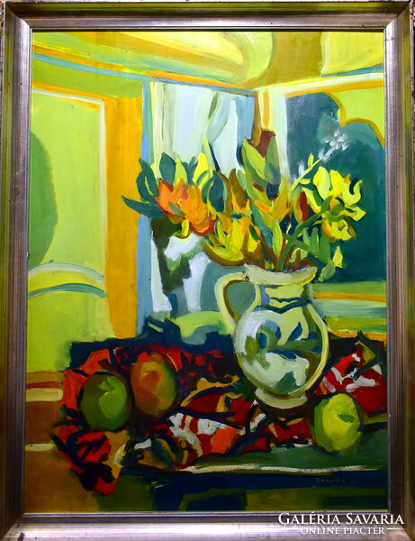 Lívia Dallos (1927) still life with apples