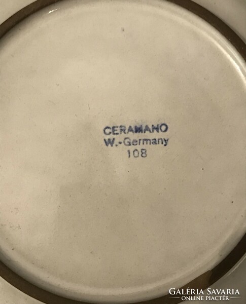 Retro-vintage ceramano w germany dinner plate table decoration
