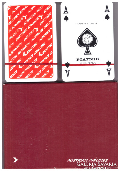 7. Francia kártya dupla pakli 104 + 6 joker Nemzetközi kártyakép Piatnik 2000 körül új, bontatlan