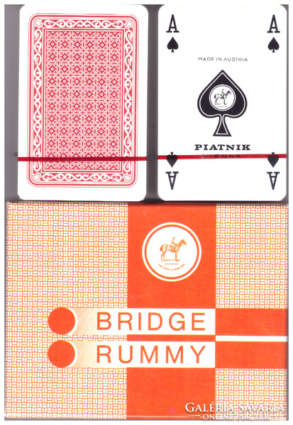 6. Francia kártya dupla pakli 104 + 6 joker Nemzetközi kártyakép Piatnik 2000 körül új, bontatlan
