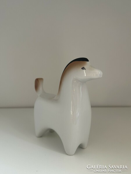Hollóházi Veres Miklós által tervezett Art Deco porcelán ló