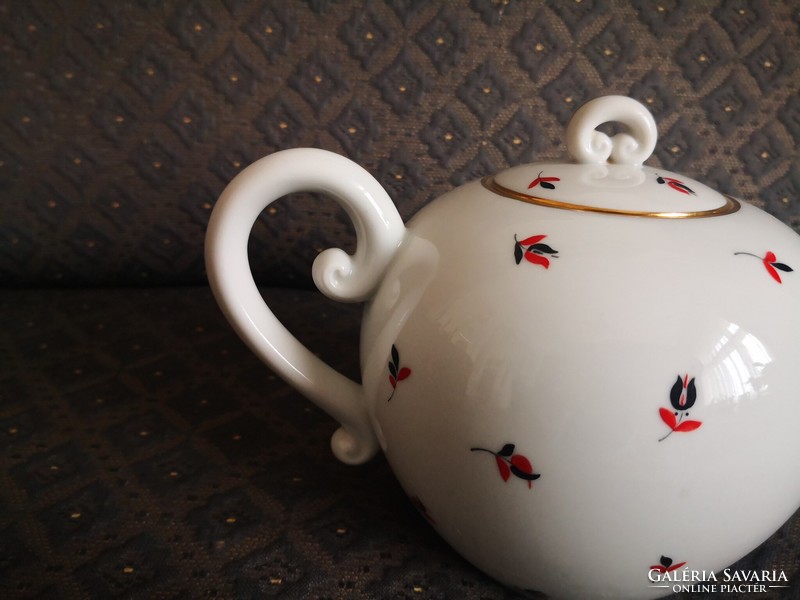 Antique Herend teapot, very rare pattern and shape