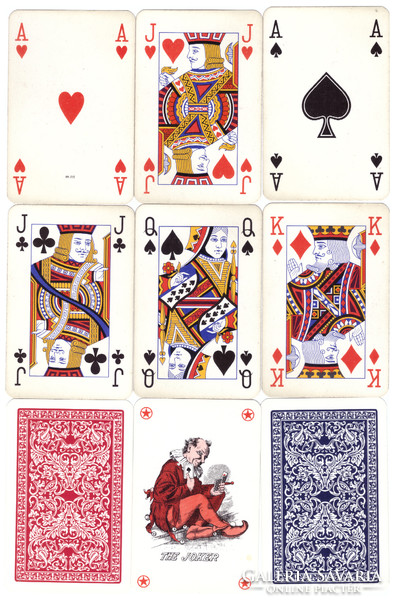 10. Francia kártya dupla pakli 104 + 6 joker Nemzetközi kártyakép Piatnik 1989 használt, hibátlan