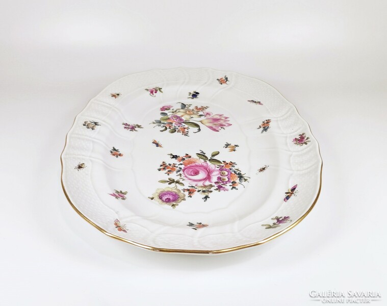 Herend, bouquet de herend tray 37 cm., hand-painted porcelain 1941, perfect! (H032)