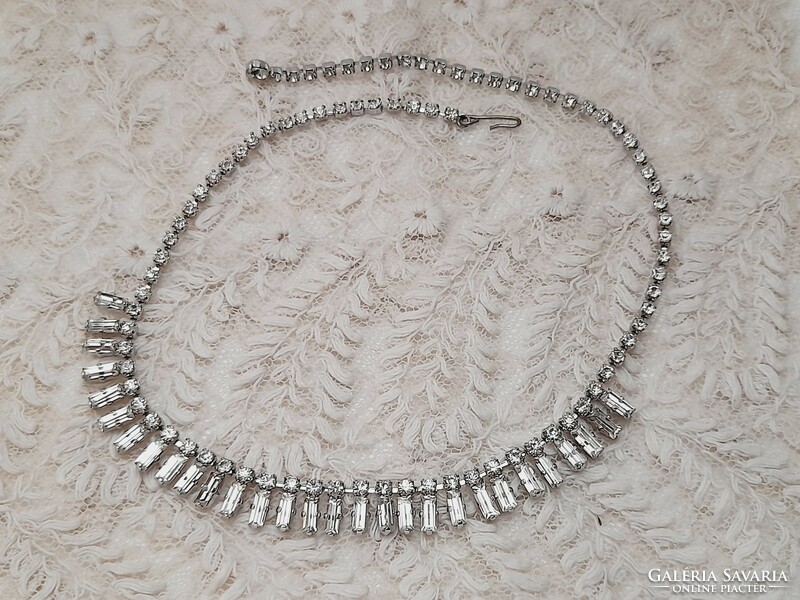 Rhinestone necklace, 43 cm