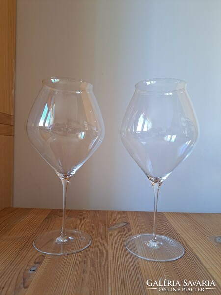 Halimba 2 handmade red wine crystal glasses