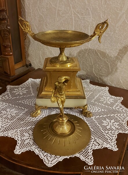 Antique empire fire gilded table clock!