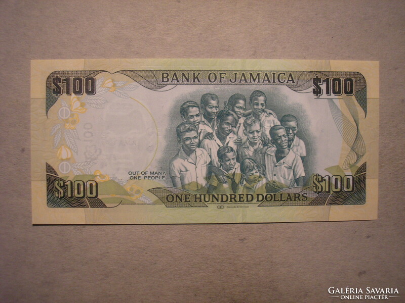 Jamaika-100 Dollár 2012 UNC jubileumi