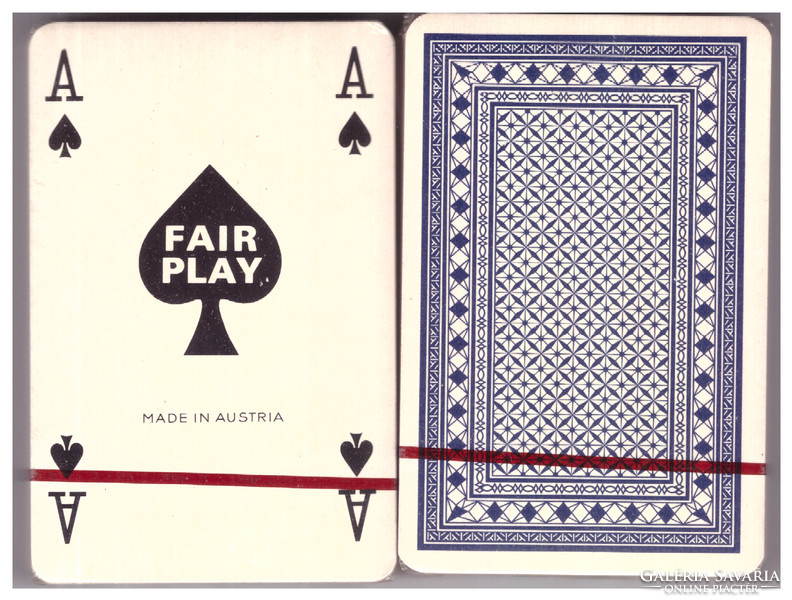 11. Francia kártya dupla pakli 104 + 6 joker Nemzetközi kártyakép 1990 körül új, bontatlan