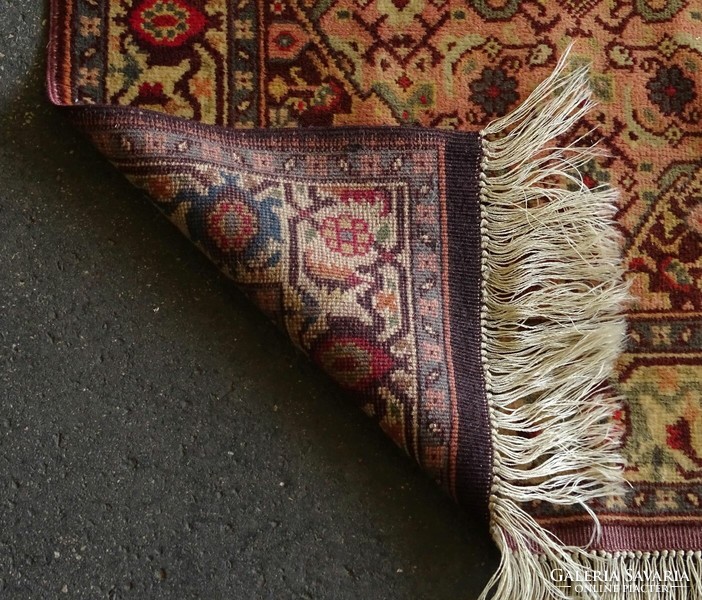 1K990 antique oriental Persian rug with huge fringes 100 x 232 cm
