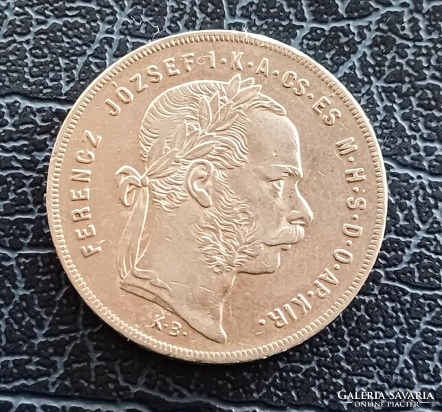 Very nice silver 1 forint 1879, Körmöcbanya. Vf.