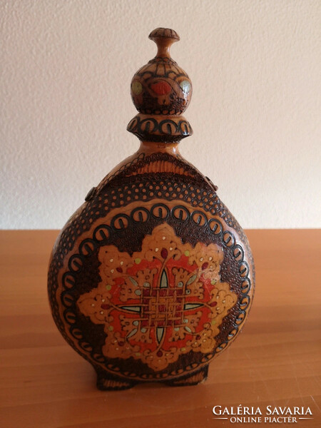 Wooden hand-carved, painted butykos 22 cm