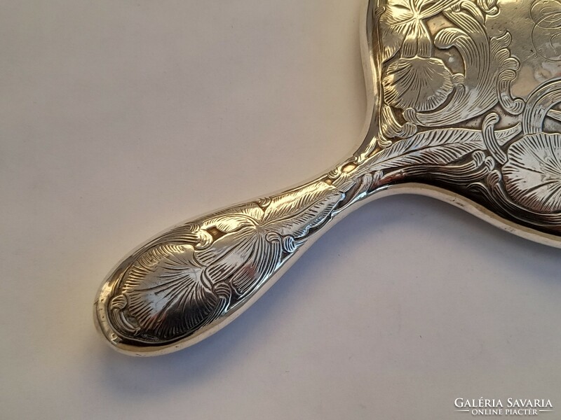 1,-Ft Extrém gyönyörű 925 ezüst Oroszlános kézi tükör