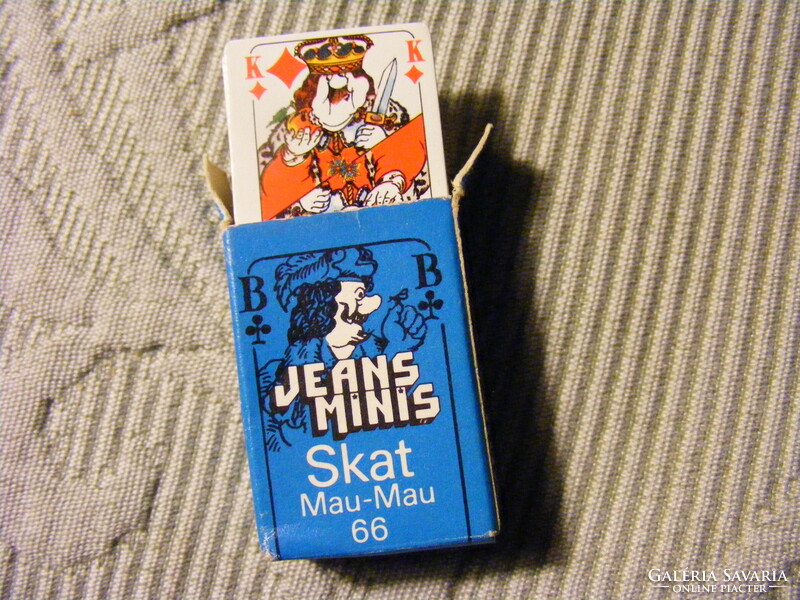 Retro Pelikan Jeans Minis Skat Mau-Mau 66 - 32 lapos skat mini kártya pakli 70-es évek