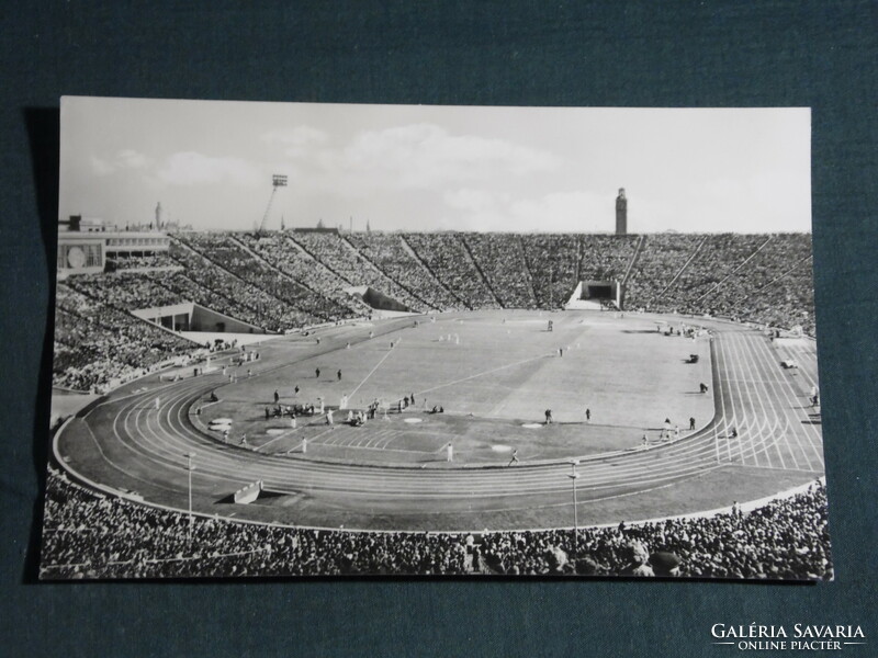 Postcard, Germany, Messestadt Leipzig. Stadium, Messestadt Leipzig. Stadium