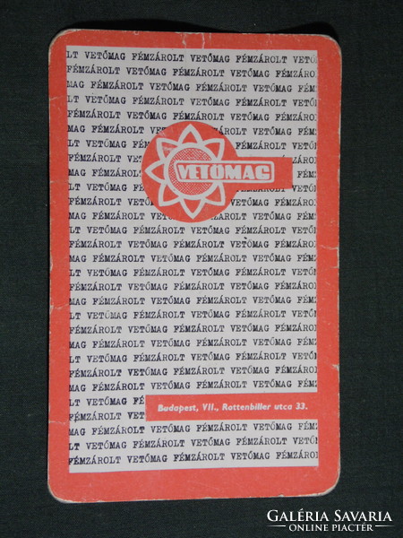Kártyanaptár, Vetőmag vállalat, Budapest, 1971,   (5)