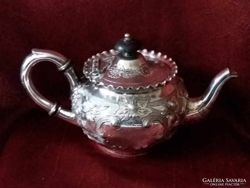 Ezüstözött antik angol teáskanna az 1800-as évekből!