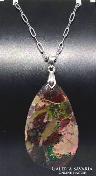 Special colored kambaba jasper mineral drop cabochon necklace bk903
