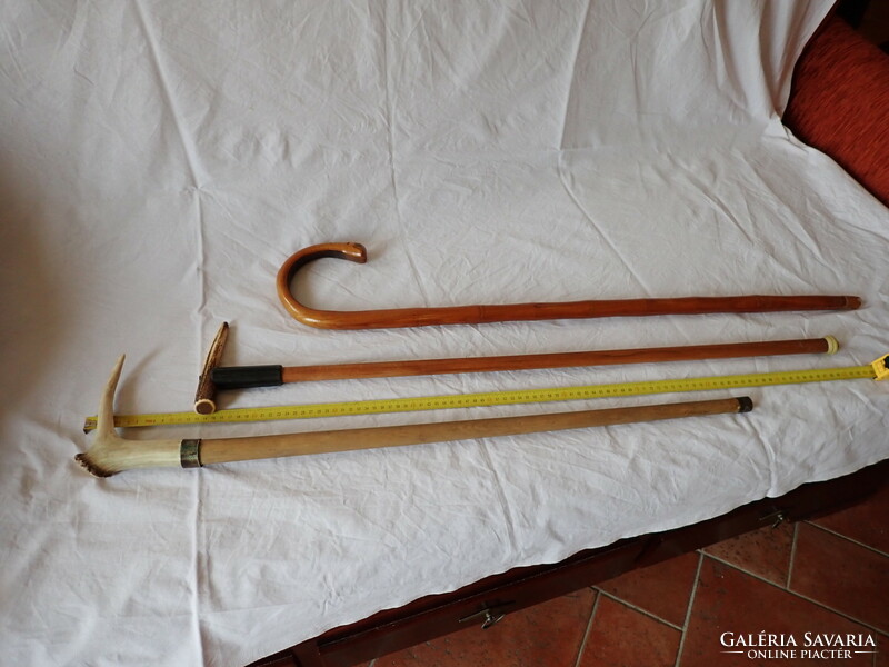 3 Pieces of an old walking stick or walking stick.........