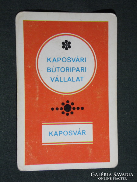 Kártyanaptár, KABIV Kaposvár bútorgyár, 1971,   (5)