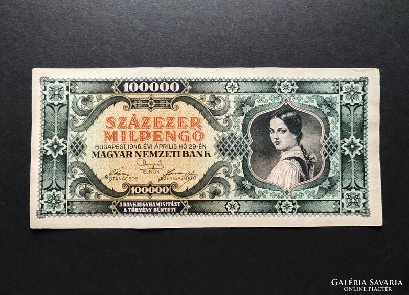 Hundred thousand milpengő 1946, ef (iii.)