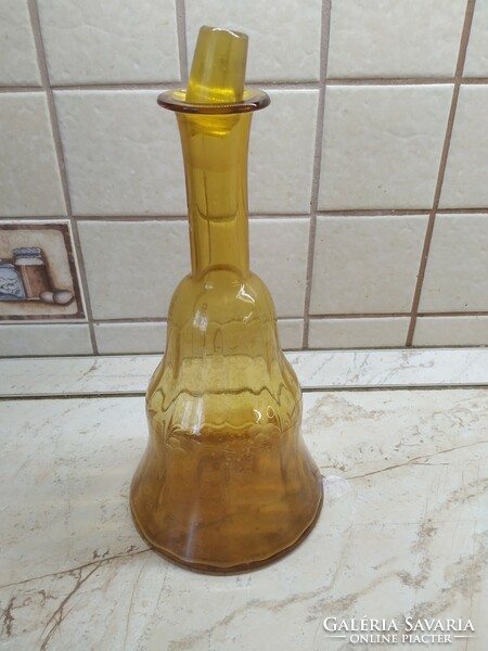 Amber colored broken glass and bottle for sale!