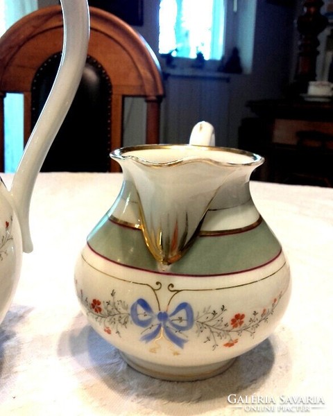 Antique bow gilded cartilage. Tea set for 3 people - art&decoration