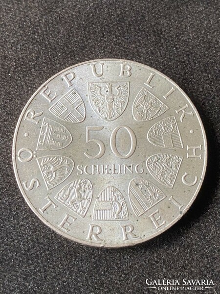 Silver 50 schillings 1974
