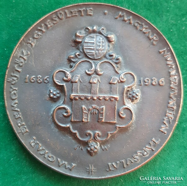 Madarassy walter: buda recuperata 1686-1986, mee-mnt medal