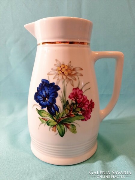 Lilien porcelain jug with flower pattern