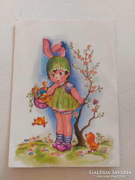 Retro postcard Easter 1988