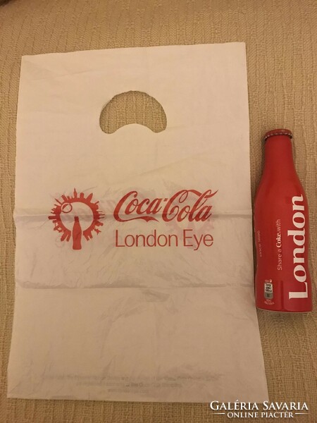Coca cola aluminum bottle with bag from London