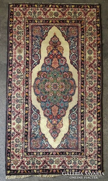 1L026 antique circa 1920 hand-knotted black large oriental patterned Persian rug 177x352 cm