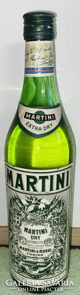 Old martini dry vermouth large glass drink 1 liter bottle glass rare Balatonboglár m.K. Southern district