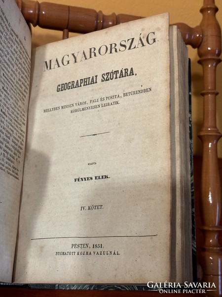 Fényes Elek: Magyarország geographiai szótára I-IV. (1851)
