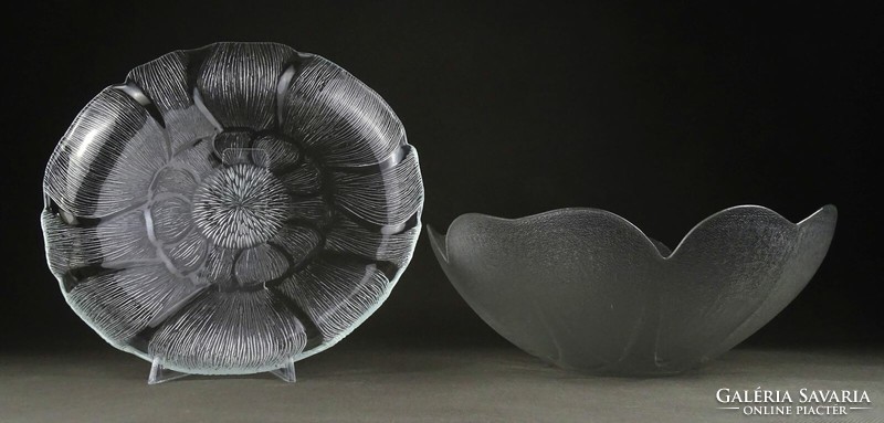 1Q262 retro artistic glass serving bowl 2 pieces