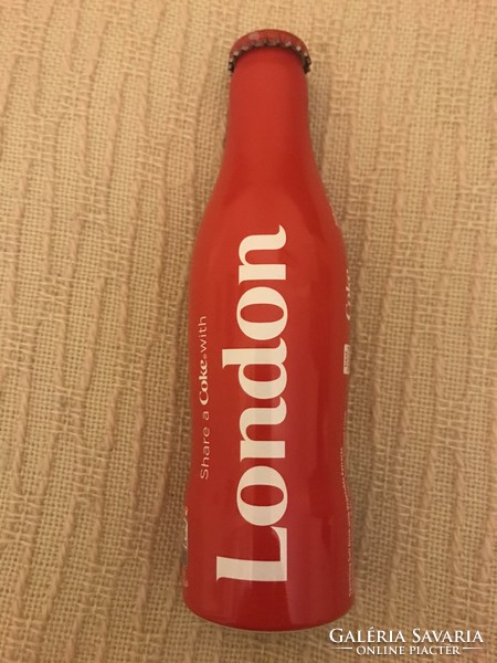 Coca cola aluminum bottle with bag from London