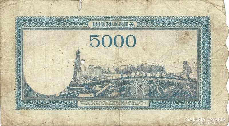 5000 lei 1945 Románia 2.