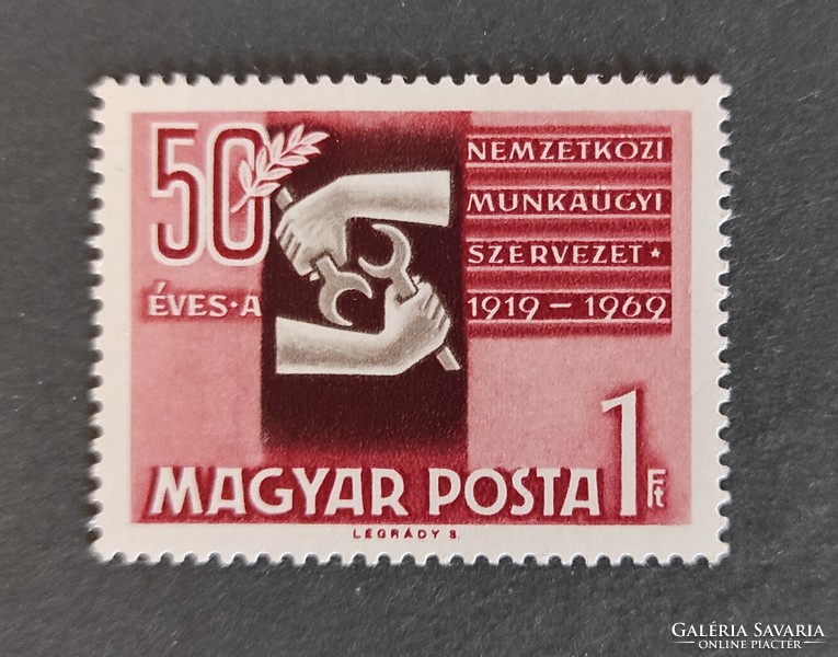 1969. 50 years of the International Labor Organization ** postage stamp