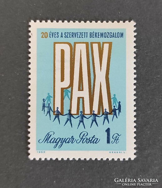 1969. 20 years of the organized peace movement ** postage stamp