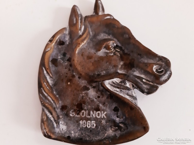 Old bronze horse head ashtray /szolnok/