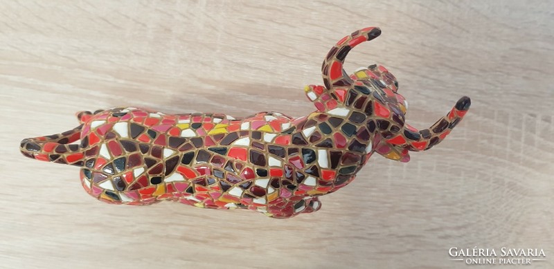 Ceramic mosaic Spanish bull