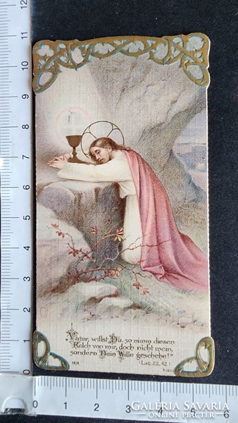 Art Nouveau pressed - embossed holy picture rough lithograph holy picture marked 1912