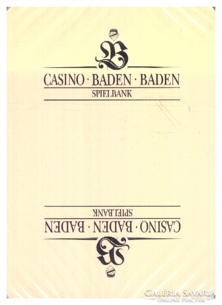 38. Francia kártya Carta Mundi Belgium  Casino Baden-Baden Bontatlan csomagolásban