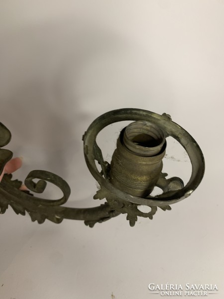 Old bronze wall lever