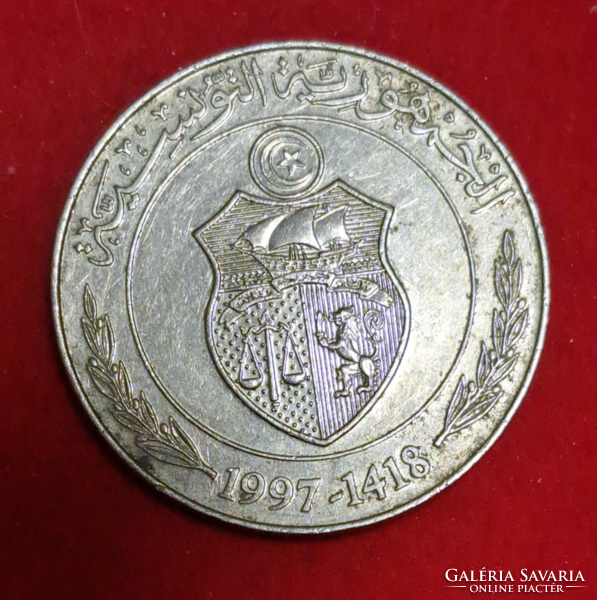 997 Tunisia 1 dinar, (259)