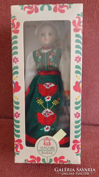 Popular porcelain doll collection in Kalotaszeg clothing in new, unopened packaging