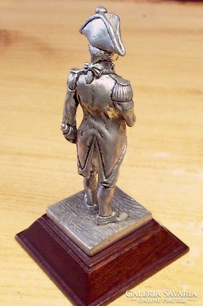 Lord nelson, tin sculpture, wooden pedestal, English miniature